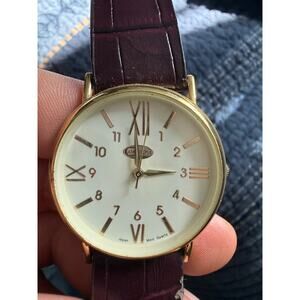 Armidale Gold Quartz Watch – Brown Leather Band (Non-Working)